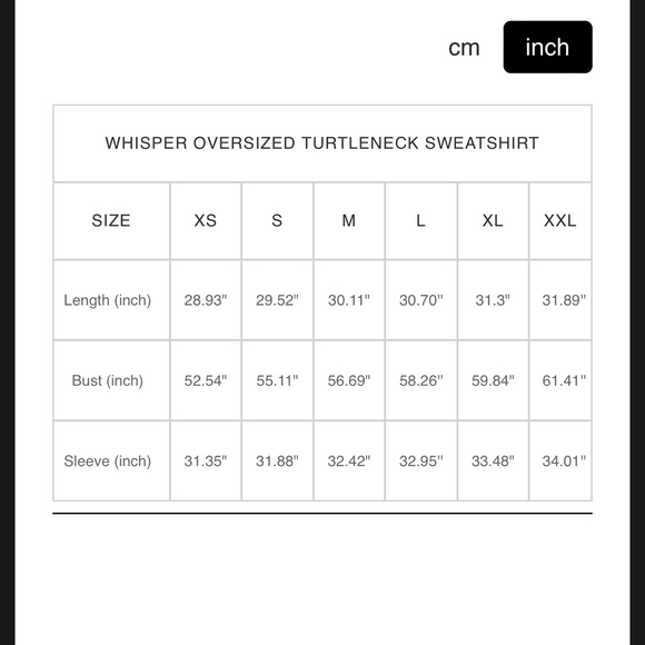 LIT Active Whisper Oversized Turtleneck in Cream sz: Small - Picture 11 of 11